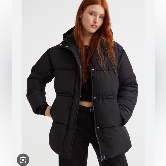 H&M tie waist puffer jacket size small - Picture 2 of 3